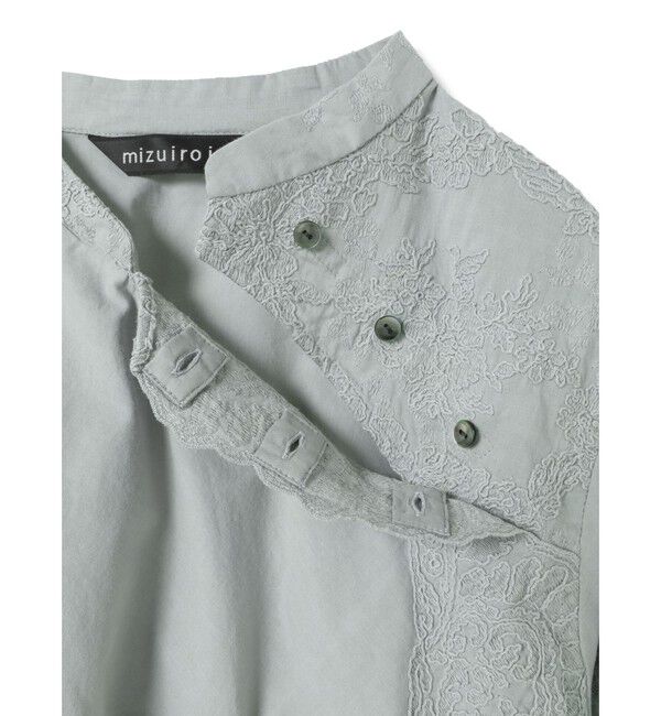 mizuiro ind「mizuiro ind レースシノワズリシャツ」|シャツ・ブラウス|