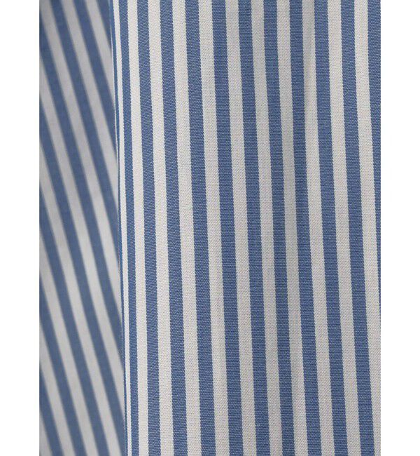 mizuiro ind「mizuiro ind ストライプカバーオール」|シャツ・ブラウス|