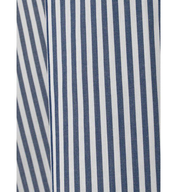 mizuiro ind「mizuiro ind ストライプカバーオール」|シャツ・ブラウス|