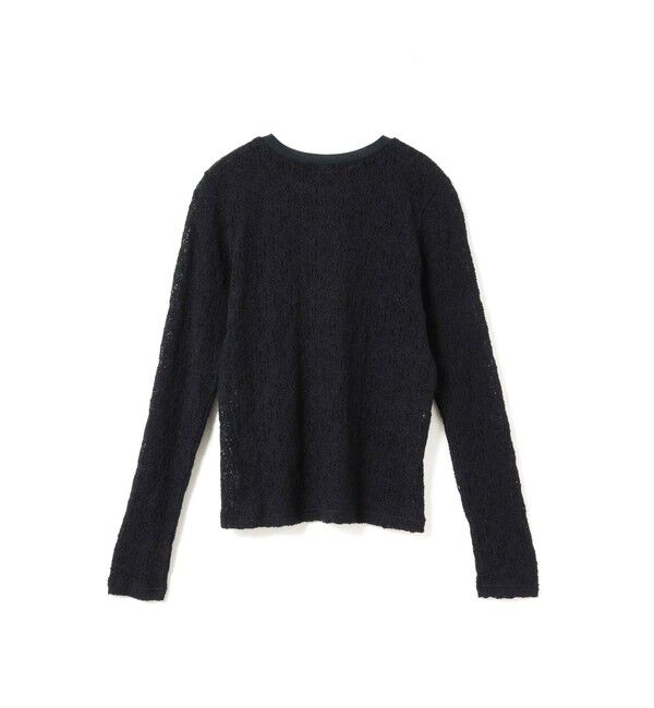 mizuiro ind「mizuiro ind レースクルーネックTシャツ」|Tシャツ・カットソー|