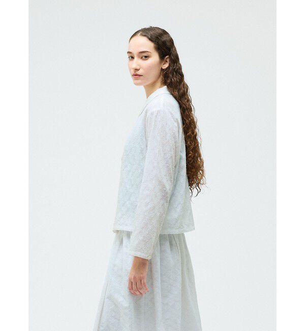 mizuiro ind「mizuiro ind ジャカードロングスリーブシャツ」|シャツ・ブラウス|