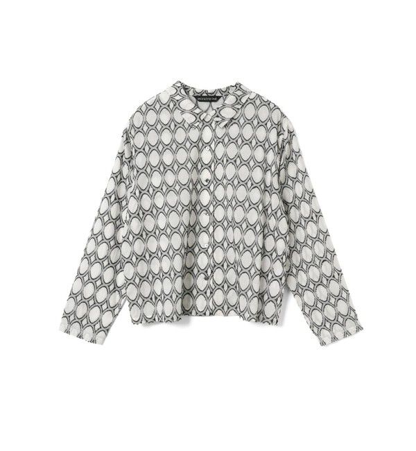 mizuiro ind「mizuiro ind ジャカードロングスリーブシャツ」|シャツ・ブラウス|ミックス