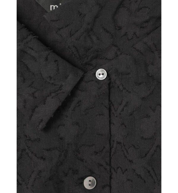 mizuiro ind「mizuiro ind ジャカードロングスリーブシャツ」|シャツ・ブラウス|