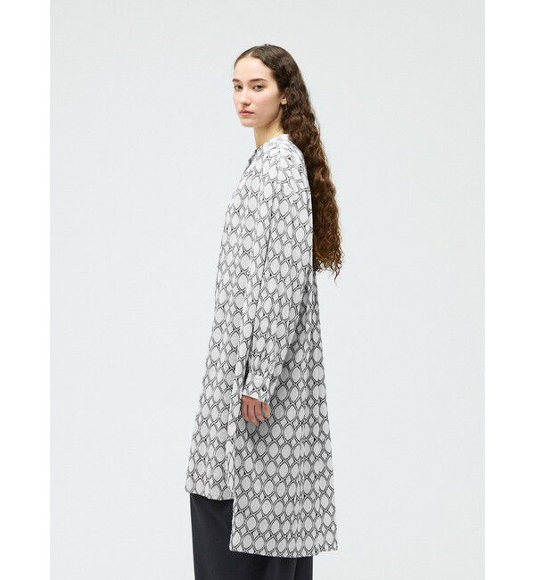 mizuiro ind「mizuiro ind ジャカードギャザーショルダーワンピース」|ワンピース|