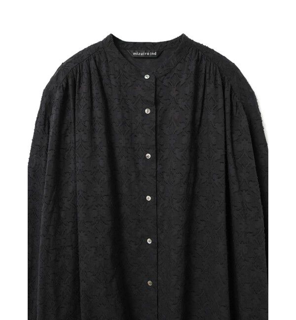 mizuiro ind「mizuiro ind ジャカードギャザーショルダーワンピース」|ワンピース|