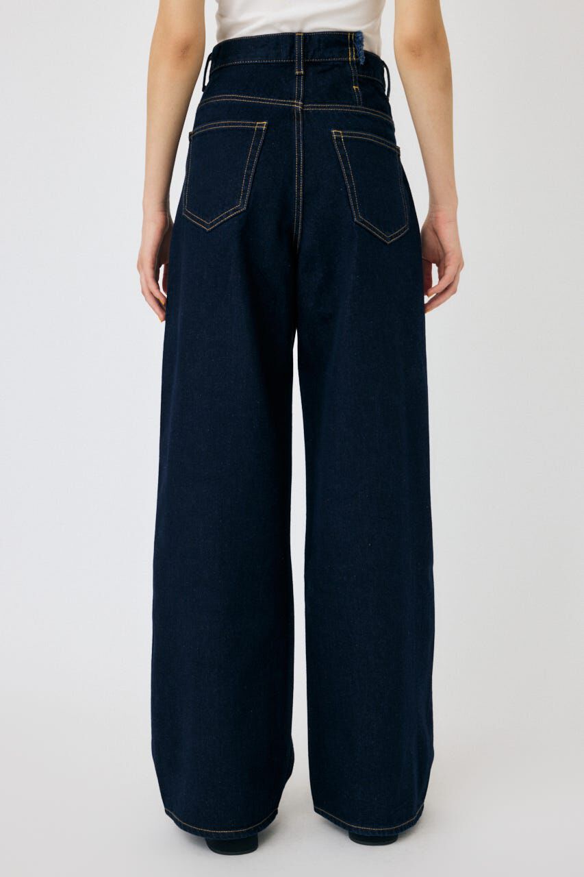 MOUSSY「CROSS WAIST WIDE STRAIGHT」|デニム|