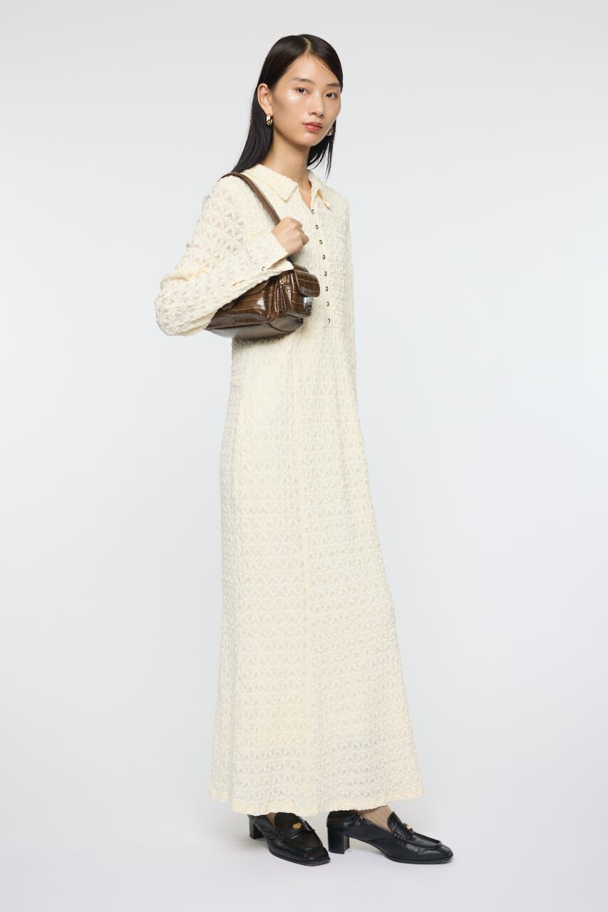 MOUSSY「L/S MERMAID LACE LONG ドレス」|ワンピース|