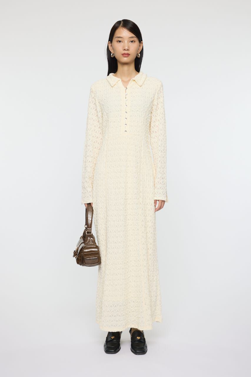 MOUSSY「L/S MERMAID LACE LONG ドレス」|ワンピース|