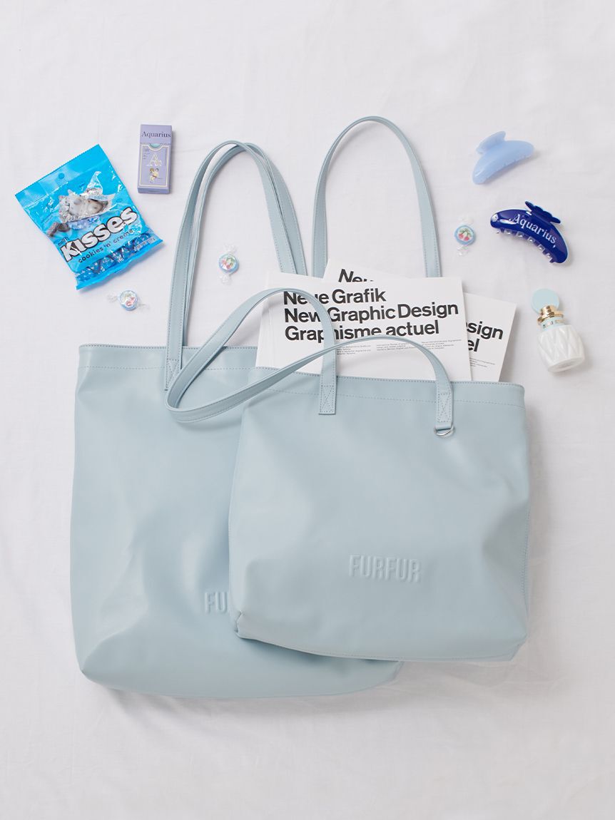 FURFUR「【新色追加】エンボスロゴトートバッグＭ」|トートバッグ|SAX