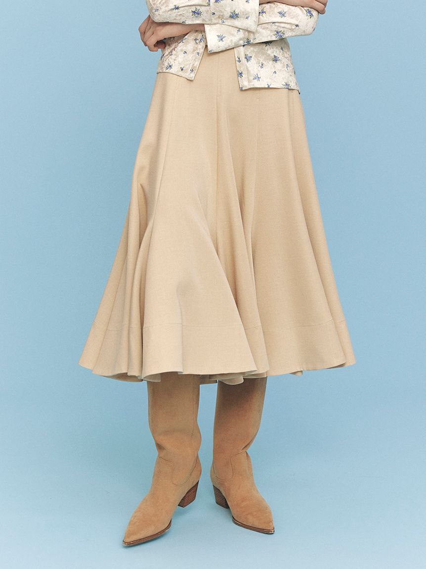 FURFUR「スイッチングフレアスカート」|スカート|BEG