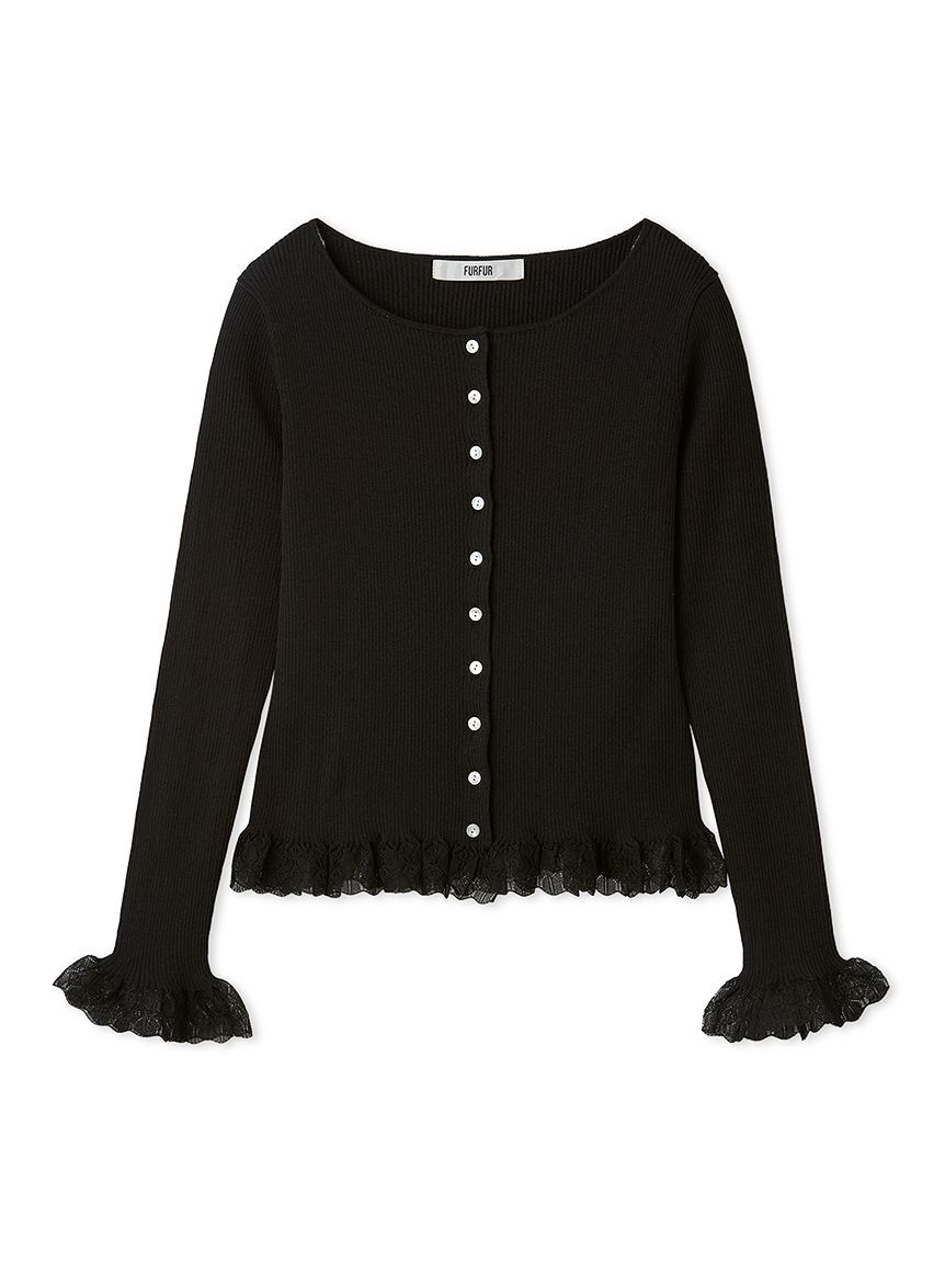 FURFUR「【UVカット】トリミングリブカーディガン【WEB限定カラー】」|カーディガン|