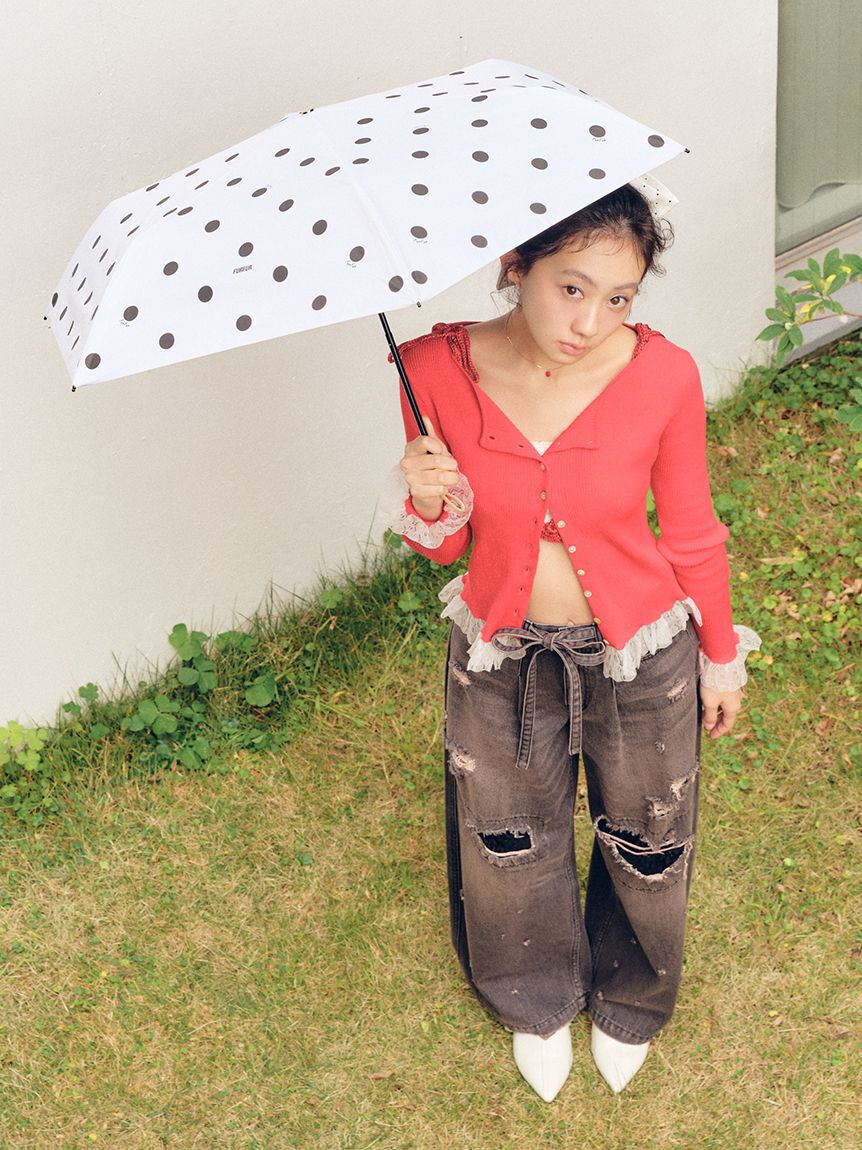 FURFUR「【UVカット】トリミングリブカーディガン【WEB限定カラー】」|カーディガン|