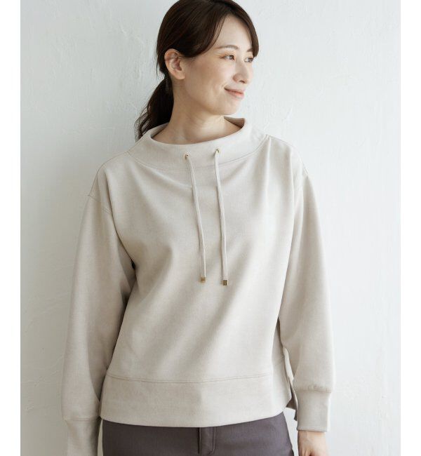 ikka「【親子おそろい】GOKU楽 カットスエードスピンドルプルオーバー」|パーカー|