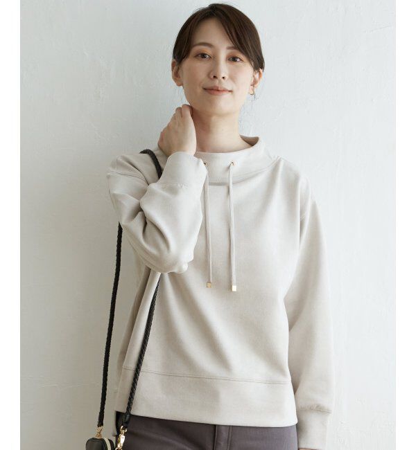 ikka「【親子おそろい】GOKU楽 カットスエードスピンドルプルオーバー」|パーカー|