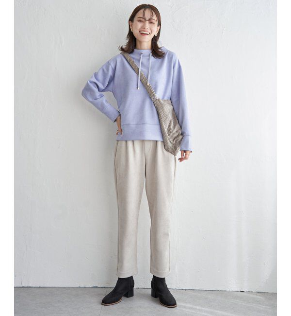 ikka「【親子おそろい】GOKU楽フェイクスエードスピンドルプルオーバー」|パーカー|