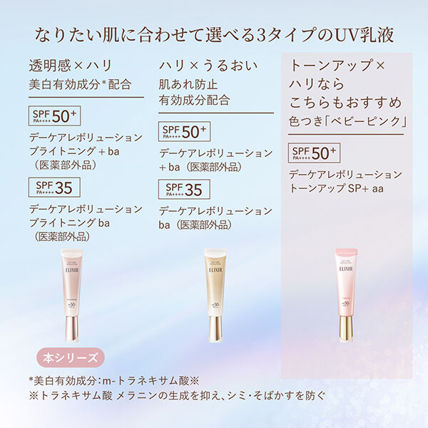 エリクシール「エリクシール デーケアレボリューション ブライトニング + ba なめらかな使い心地(35ml)」|乳液|