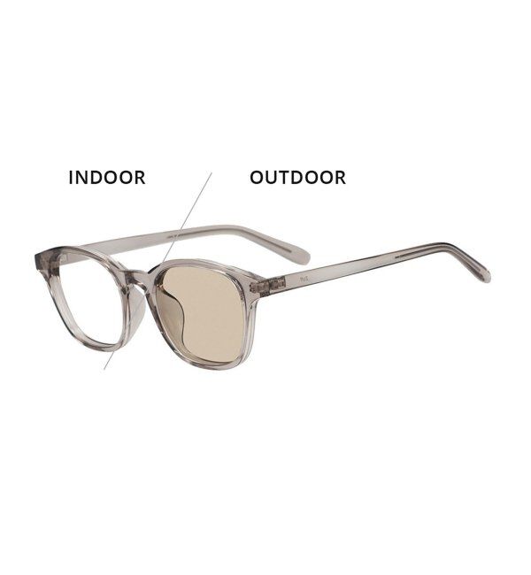  「【WEB限定】ウェリントン型 調光サングラス | カラーレンズ 軽量 紫外線対策 UVカット レンズの色が変わる」|サングラス|