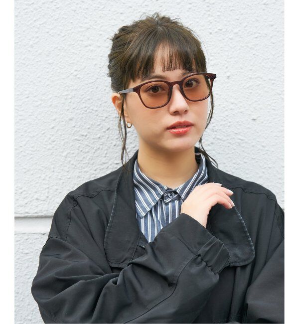  「【WEB限定】ウェリントン型 調光サングラス | カラーレンズ 軽量 紫外線対策 UVカット レンズの色が変わる」|サングラス|