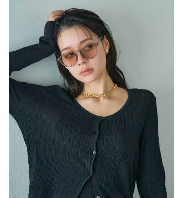  「【WEB限定】ボストン型 調光サングラス | カラーレンズ 軽量 紫外線対策 UVカット レンズの色が変わる」|サングラス|薄グレー