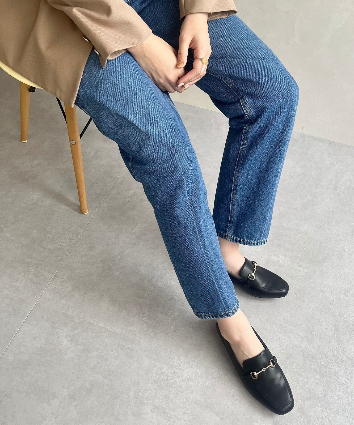 ORiental TRaffic「【跳べるパンプス/シリーズ累計１５０万足突破】スクエアトゥ ビット モチーフ  ローファー /R-3210」|パンプス|