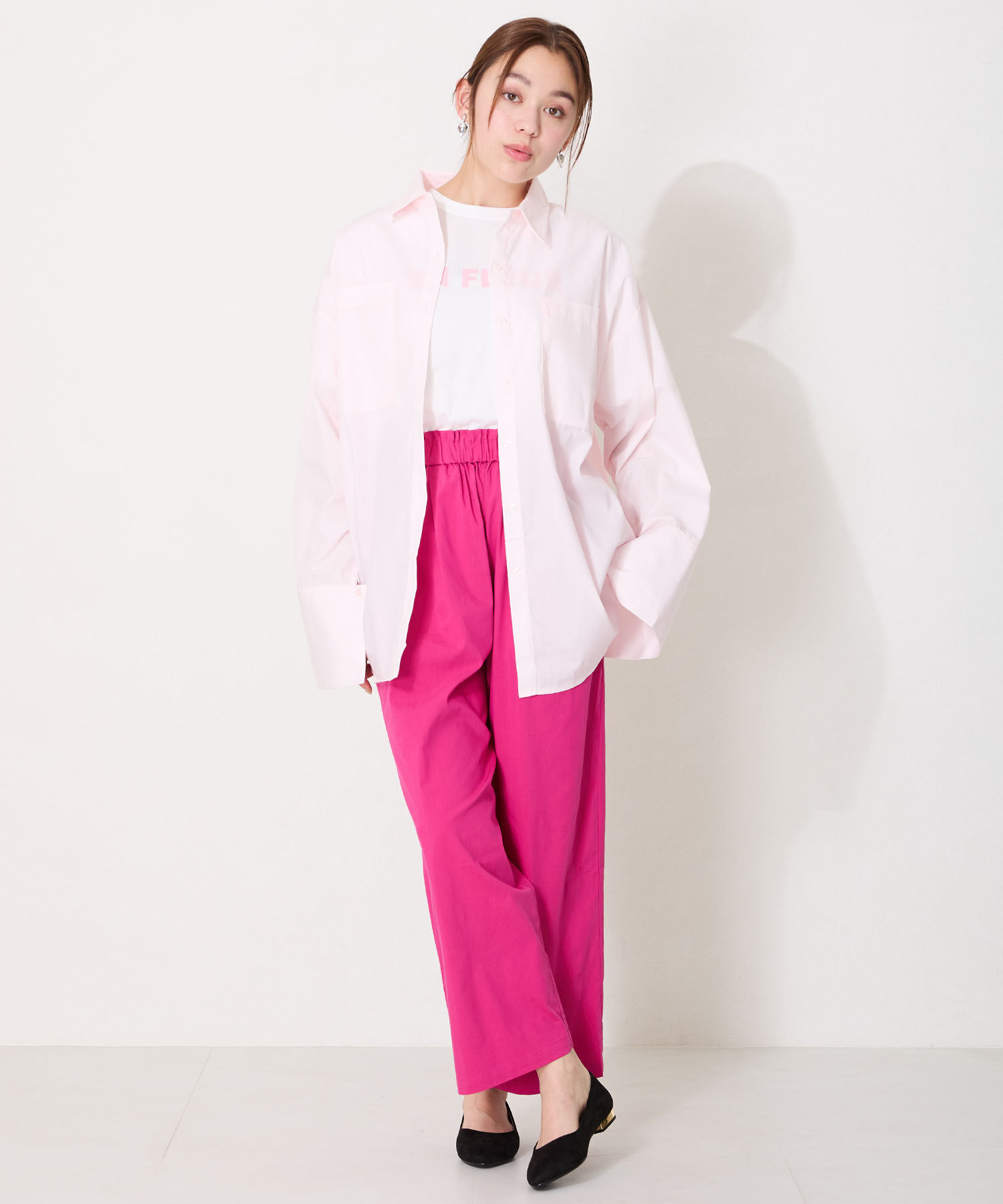 ORiental TRaffic「【WEB限定 / 累計16万足突破】ポインテッドトゥ フラット パンプス /R-4007 通勤靴 厚手クッション」|パンプス|