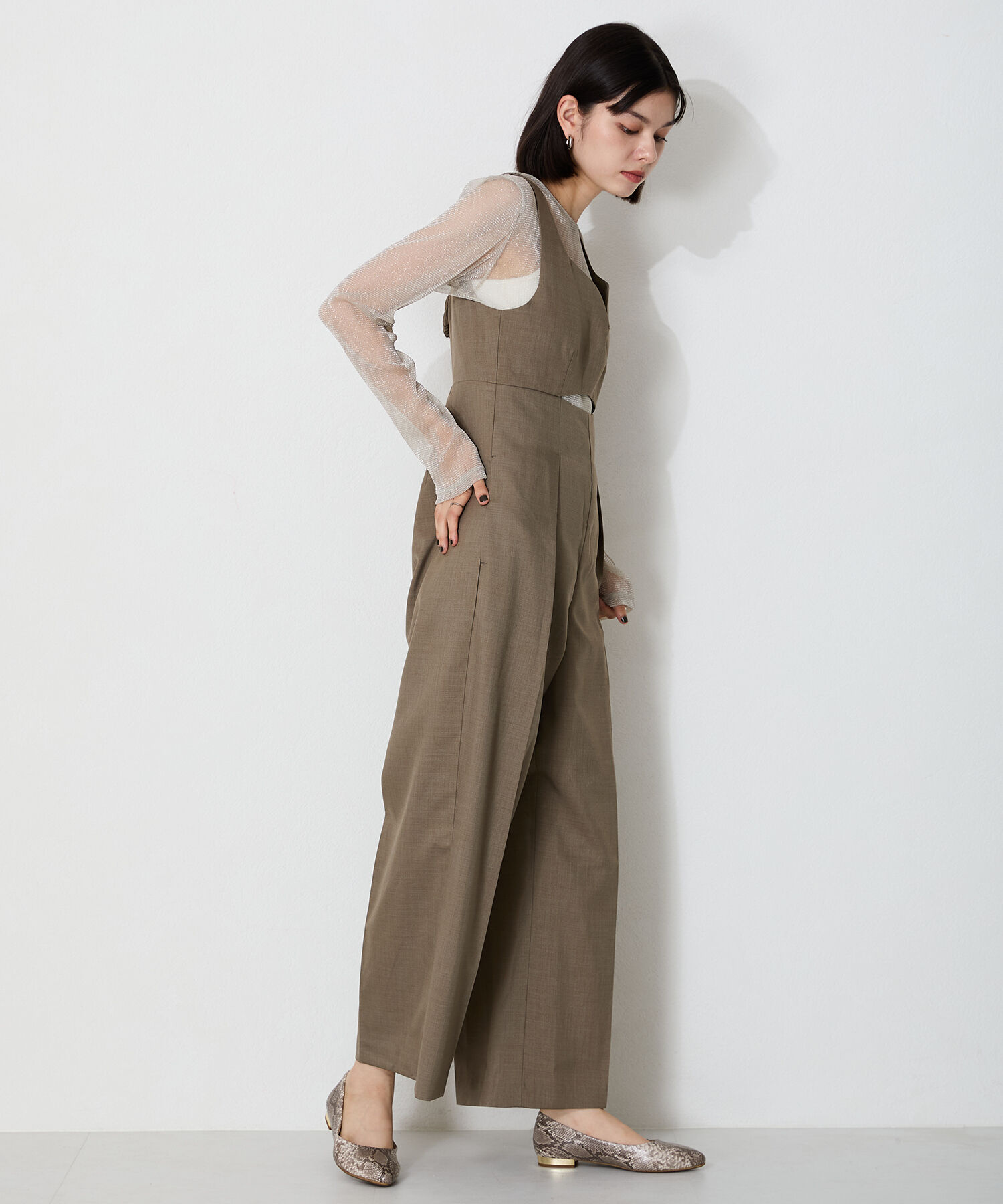 ORiental TRaffic「【WEB限定 / 累計16万足突破】ポインテッドトゥ フラット パンプス /R-4007 通勤靴 厚手クッション」|パンプス|