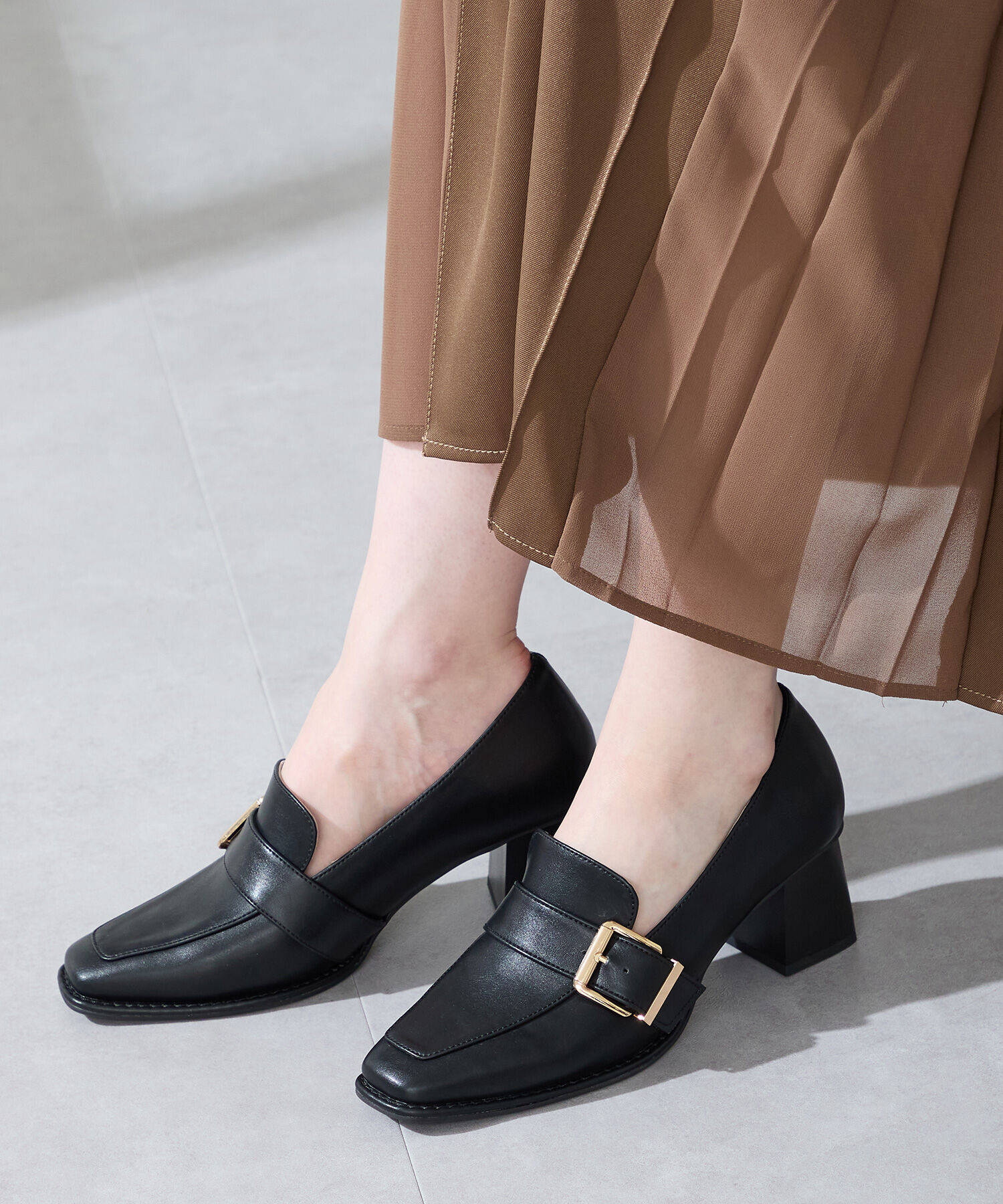 ORiental TRaffic「ベルトデザインヒールローファー/51315」|パンプス|