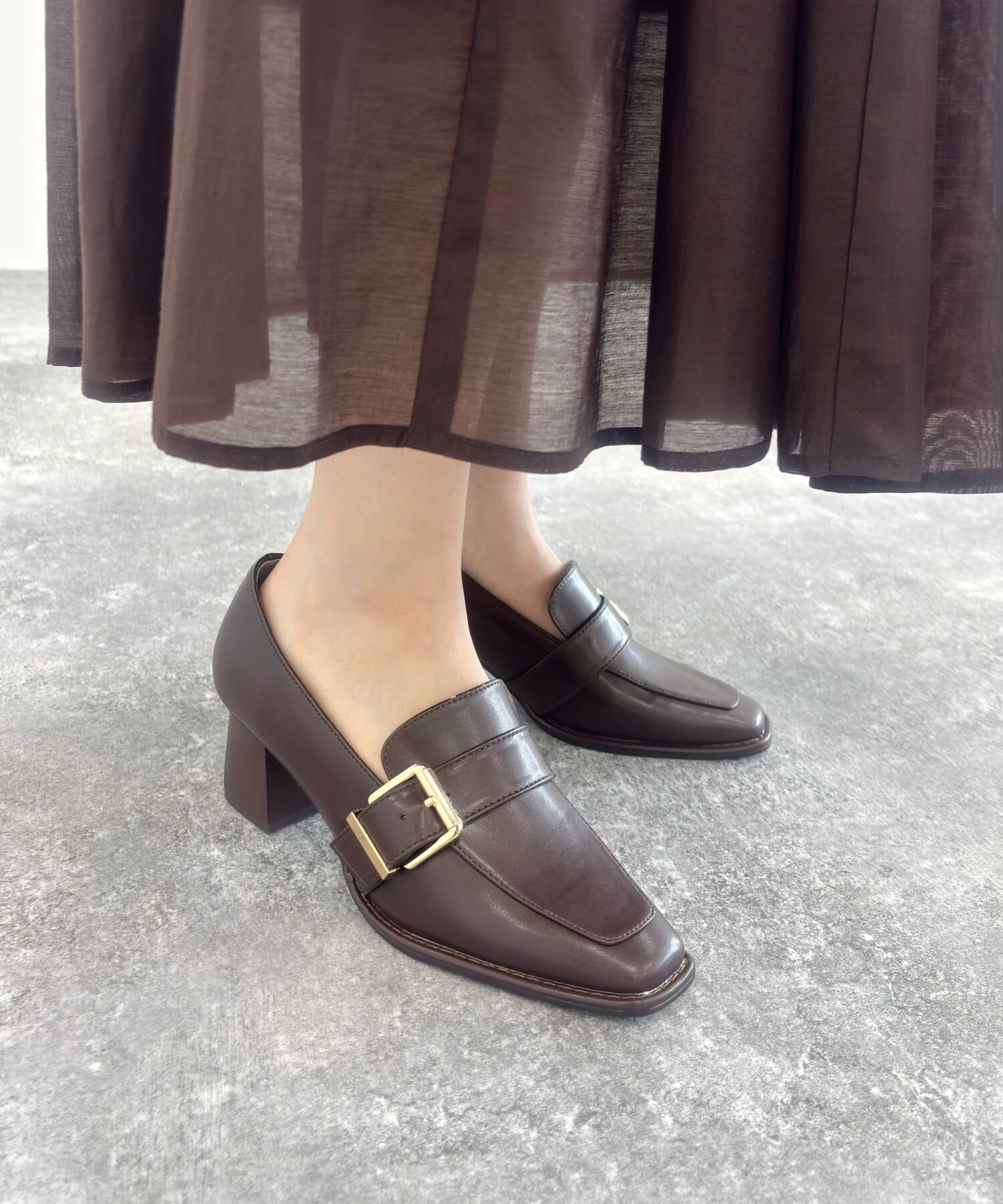 ORiental TRaffic「ベルトデザインヒールローファー/51315」|パンプス|