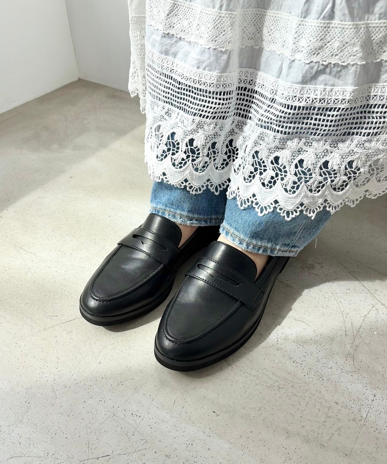 WA Oriental TRaffic「●2026春夏新作●軽量 ソフト ローファー /62116」|ローファー|BLACK