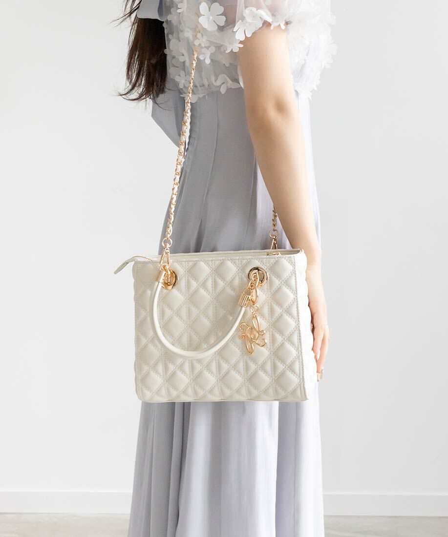  「2WAYキルティングミディバッグ」|ハンドバッグ|