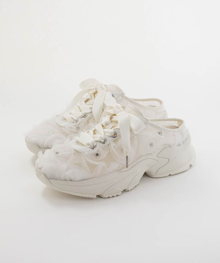  「フラワービジュースニーカーミュール」|スニーカー|