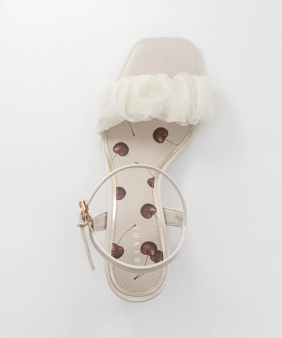  「チェリーヒールストラップサンダル」|サンダル|