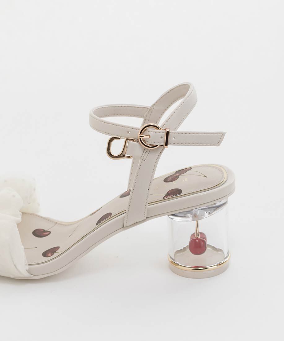  「チェリーヒールストラップサンダル」|サンダル|