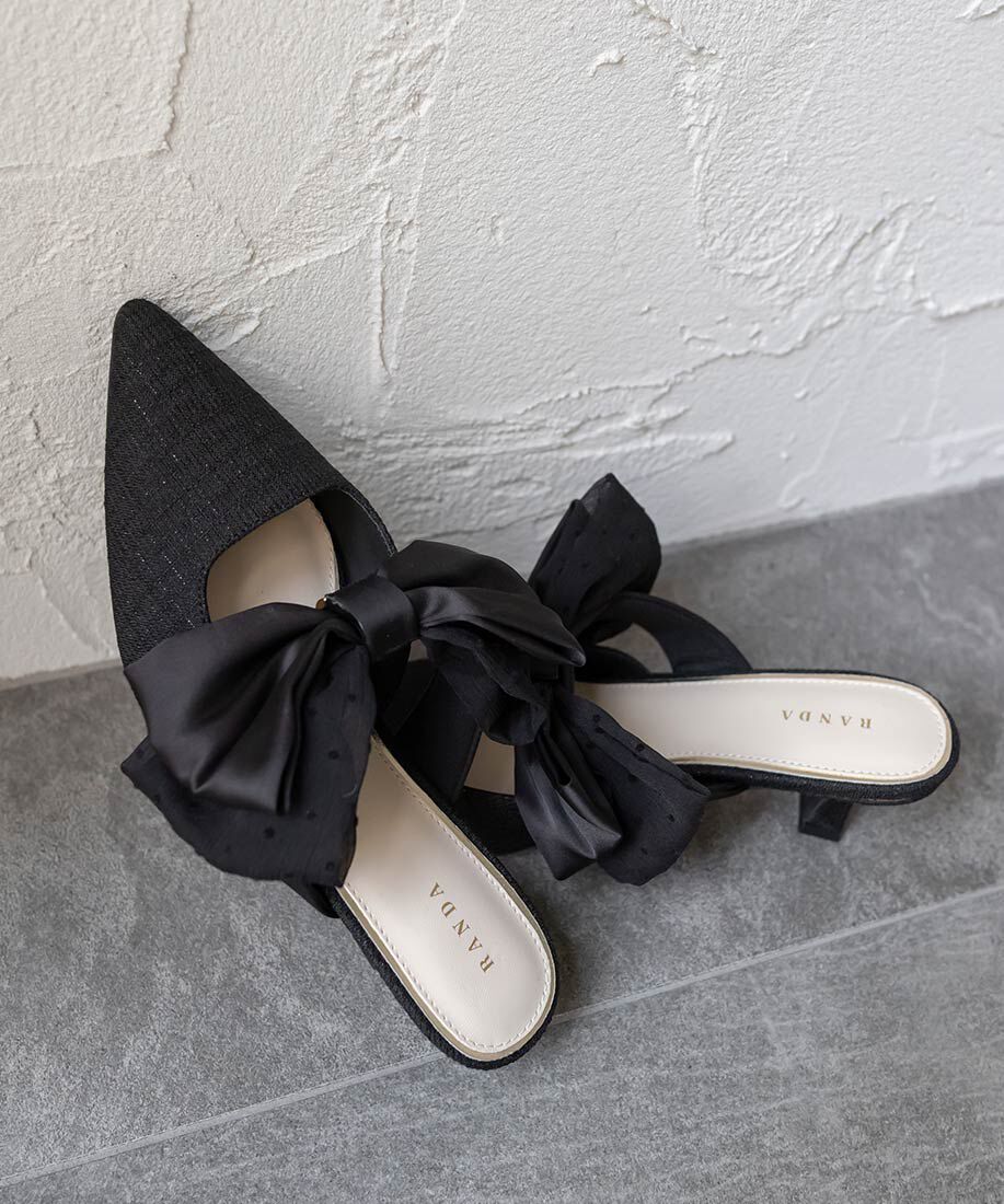  「ビッグリボンミュールパンプス」|パンプス|