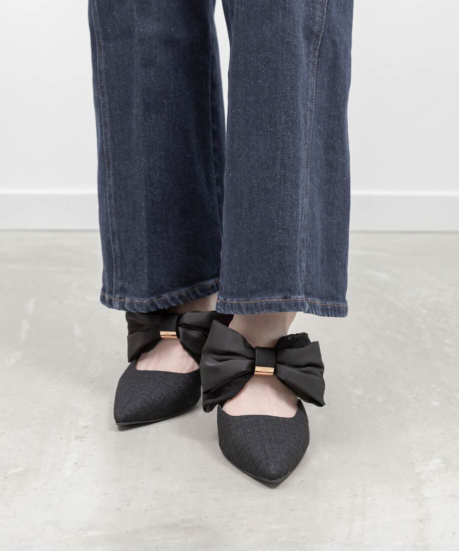  「ビッグリボンミュールパンプス」|パンプス|