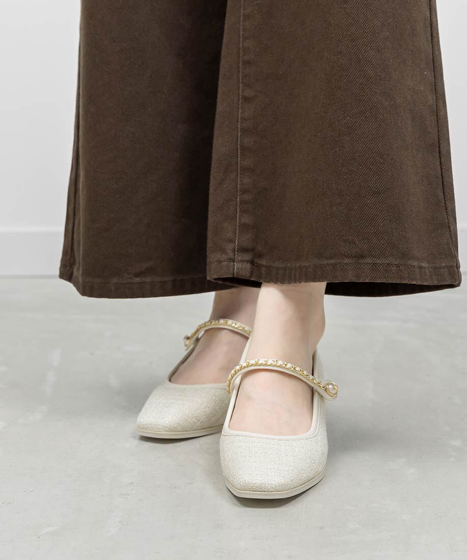  「チェーンストラップメリージェーンパンプス」|パンプス|