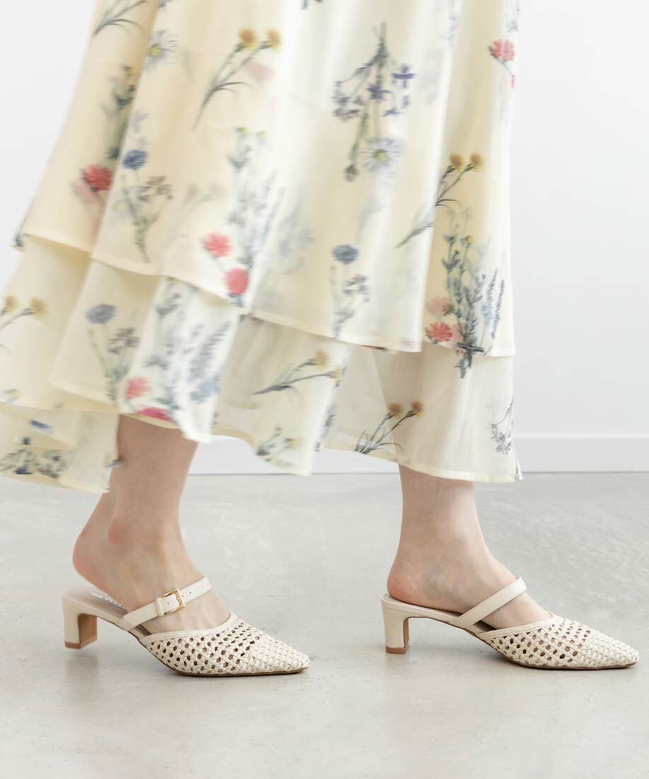  「メッシュストラップミュールパンプス」|パンプス|