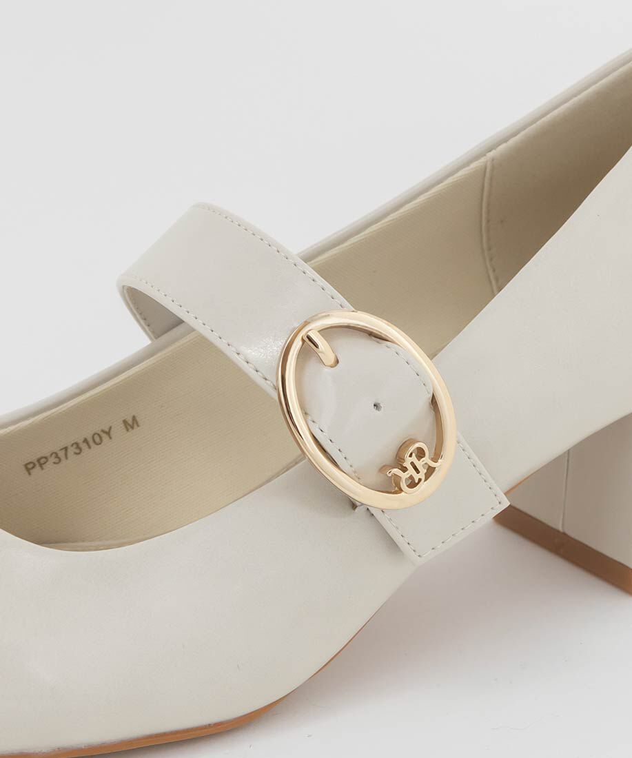  「モノグラムバックルメリージェーンパンプス」|パンプス|