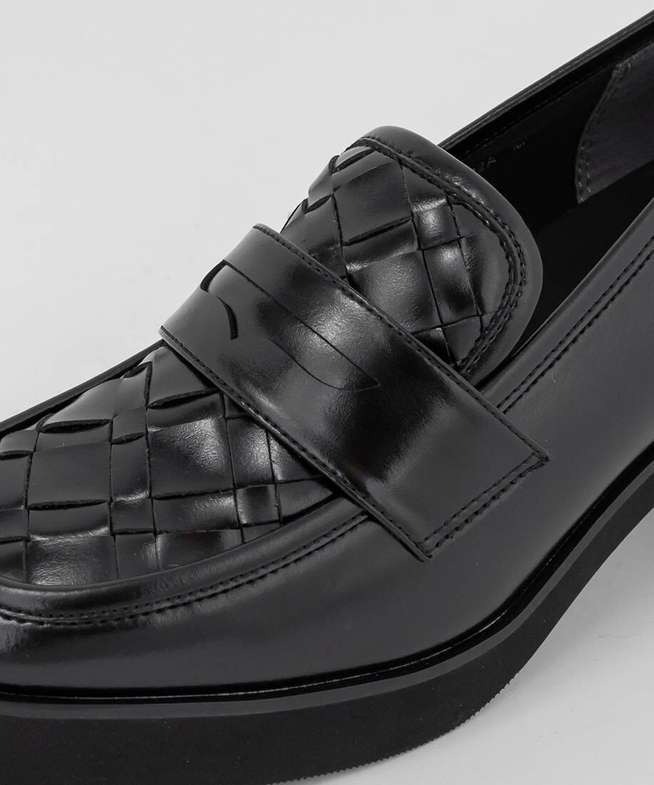  「ウーブンデザインヒールローファー」|ローファー|