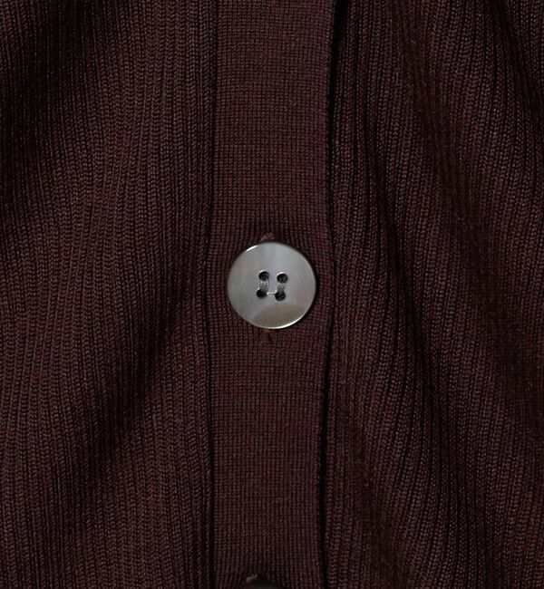 UNITED ARROWS「シルクリブ Vネック カーディガン」|カーディガン|