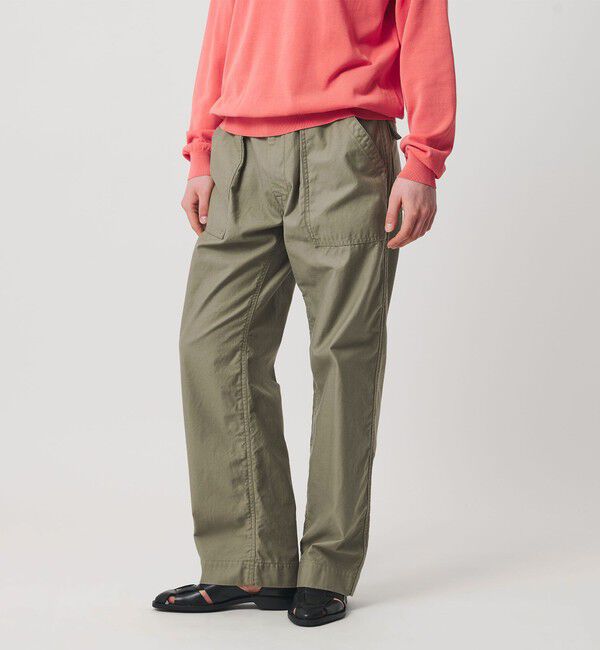 UNITED ARROWS「オーガニックコットン バックサテン ファティーグパンツ」|チノ|
