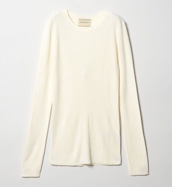 UNITED ARROWS「シルク リブ クルーネック ニット」|ニット・セーター|