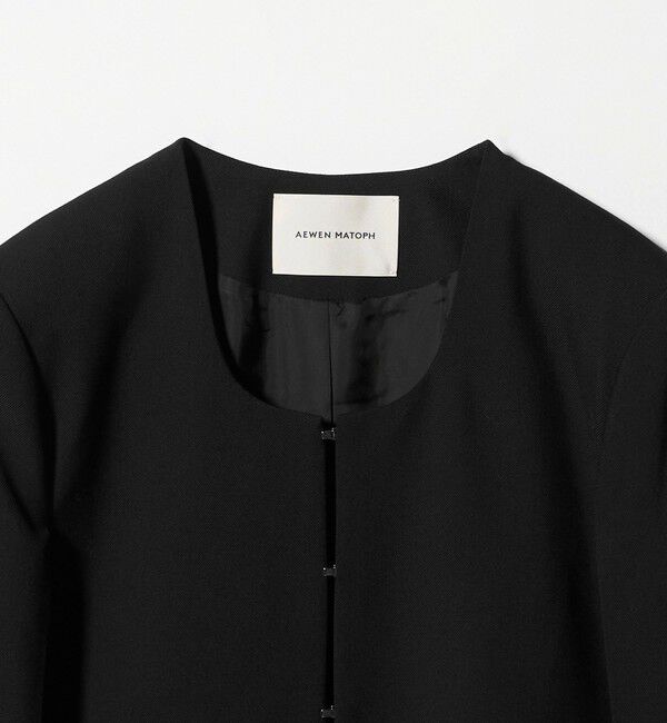 AEWEN MATOPH「＜AEWEN MATOPH＞Uネックショートジャケット」|ノーカラージャケット|