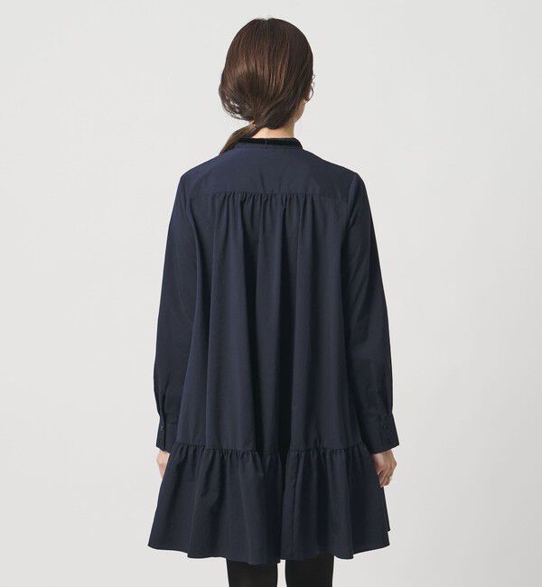 UNITED ARROWS「タフタ ギャザー ティアードワンピース ‐ウォッシャブル‐」|ワンピース|