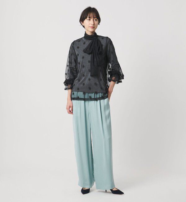 UNITED ARROWS「チュールフラワー ボウタイブラウス ‐ウォッシャブル‐」|シャツ・ブラウス|