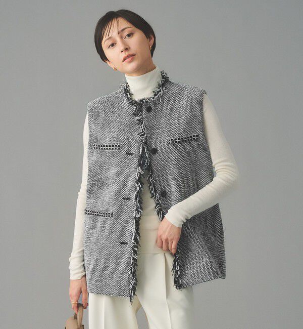 UNITED ARROWS「2トーン ツイードライク ベスト」|ベスト・ジレ|