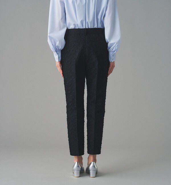 UNITED ARROWS「フラワー カットジャガード テーパードパンツ」|スラックス|