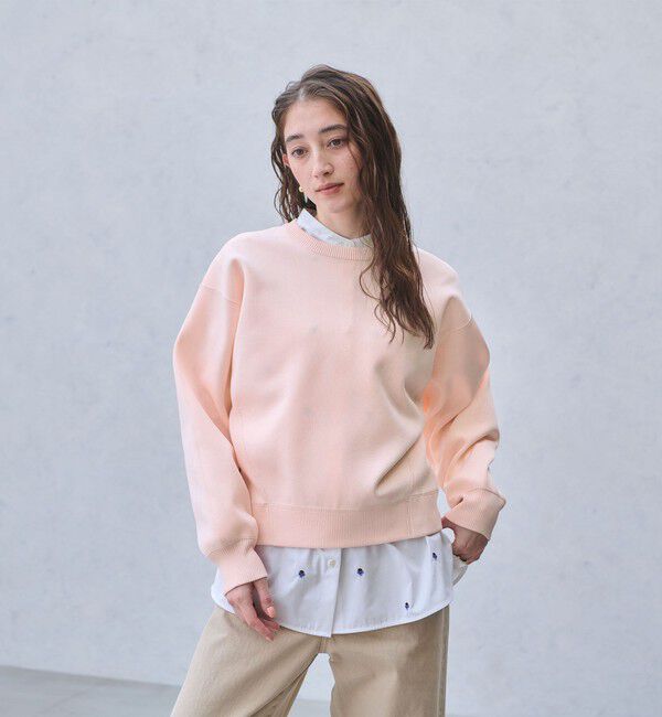 UNITED ARROWS「スウェットライク クルーネックニット ‐ウォッシャブル‐」|ニット・セーター|