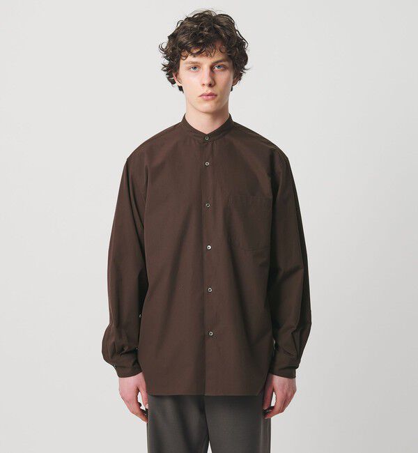 UNITED ARROWS「カリビアーナミルズ ポプリン バンドカラーシャツ」|シャツ・ブラウス|