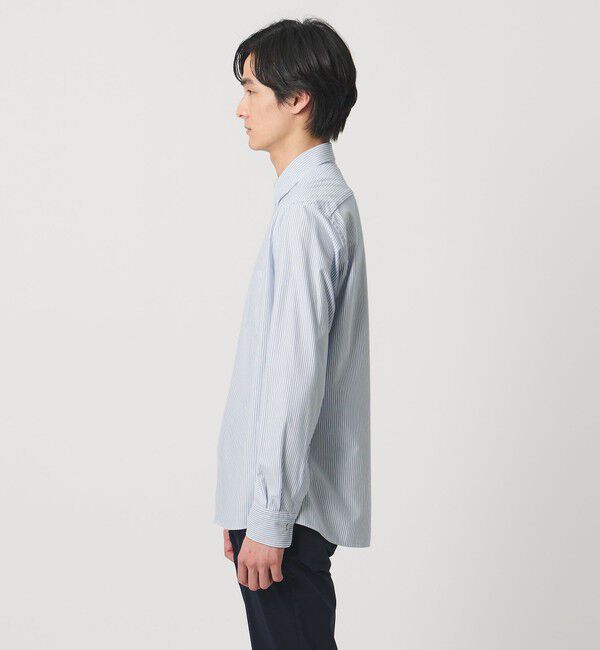 UNITED ARROWS「タイプライター ストライプ セミワイドカラーシャツ COMFORT EASY-MODEL　抗菌防臭」|シャツ・ブラウス|